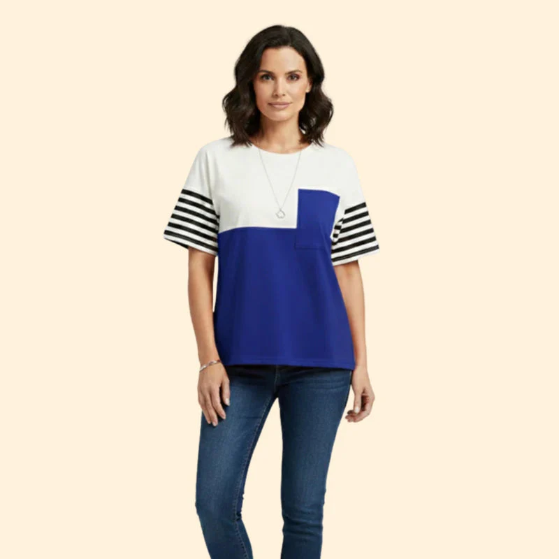 Women’s Short Sleeve T-Shirt with Contrast Color - Image 5