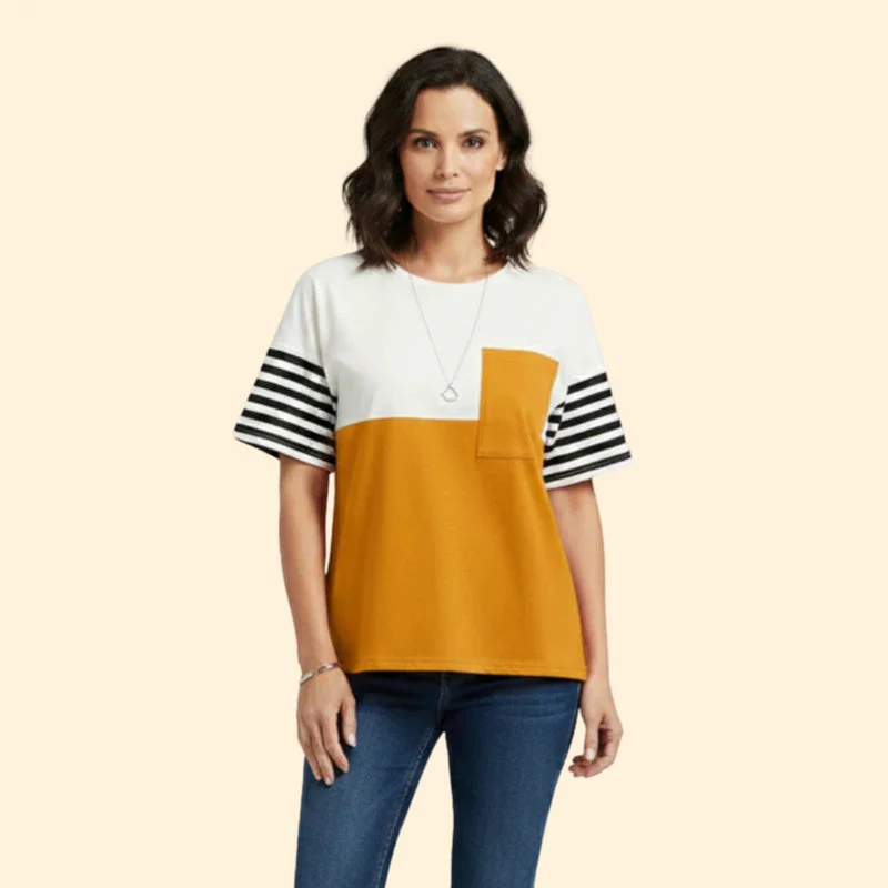 Women’s Short Sleeve T-Shirt with Contrast Color - Image 6