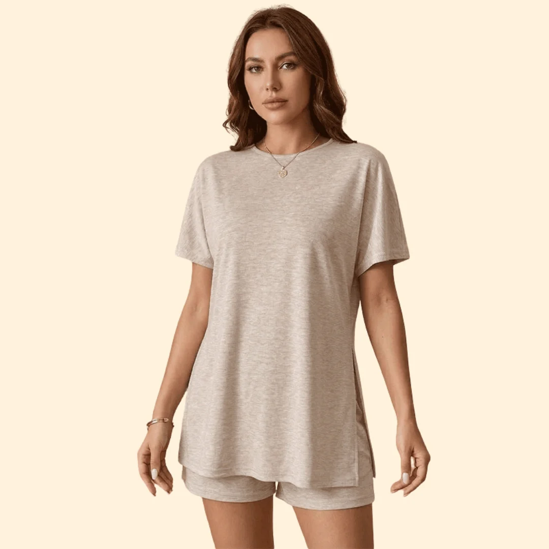 Women’s Short-Sleeve T-Shirt with Matching Shorts - Image 8