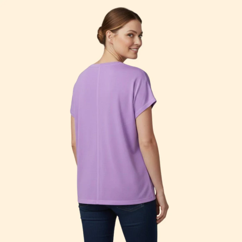 Women’s Short Sleeve T-Shirt with V-Neck - Image 5