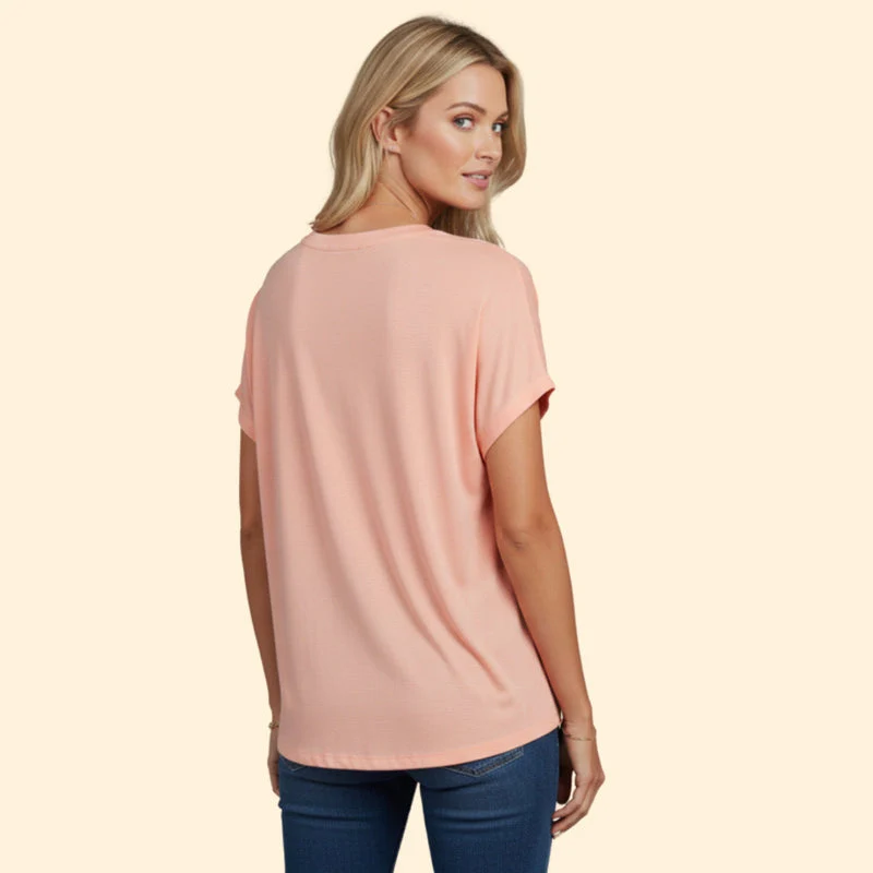 Women’s Short Sleeve Tee with Front Pocket - Image 5
