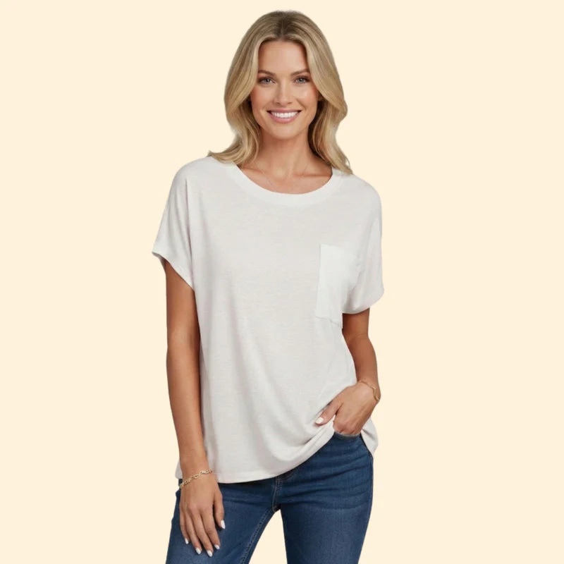 Women’s Short Sleeve Tee with Front Pocket - Image 6