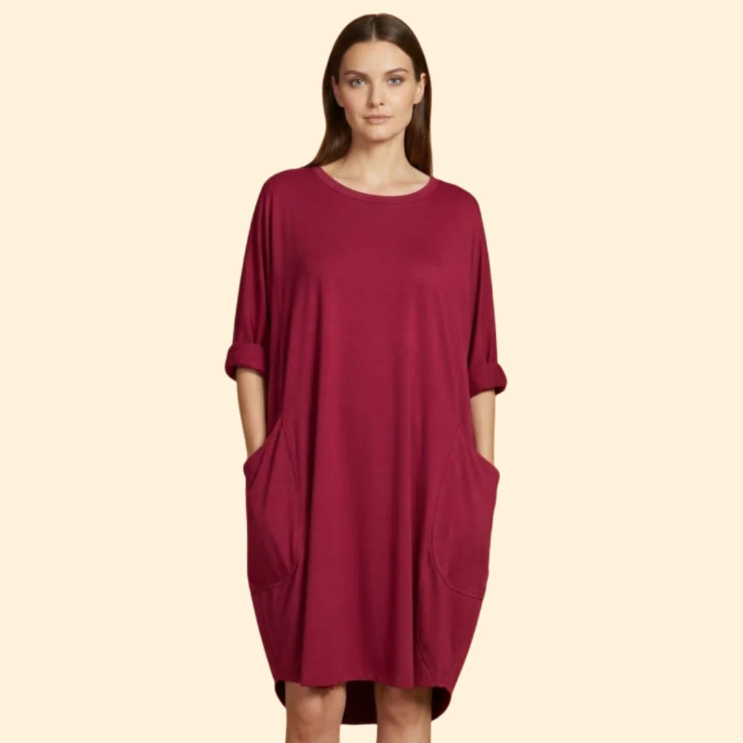 Women's Simple Pocket Detail Dress - Image 11
