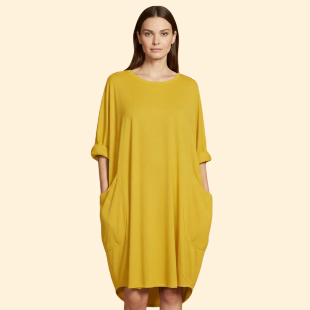 Women's Simple Pocket Detail Dress - Image 13