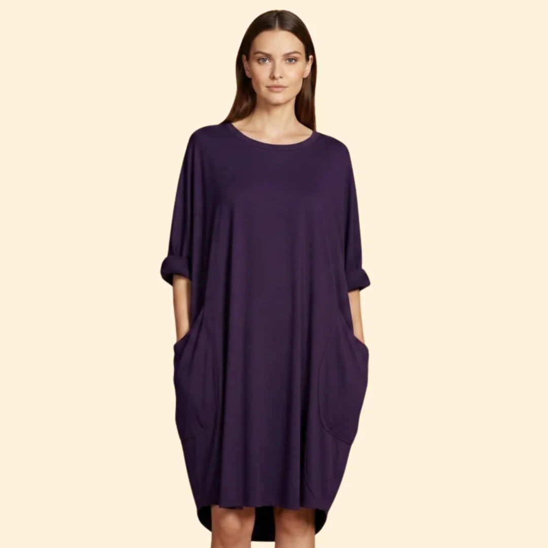 Women's Simple Pocket Detail Dress - Image 15