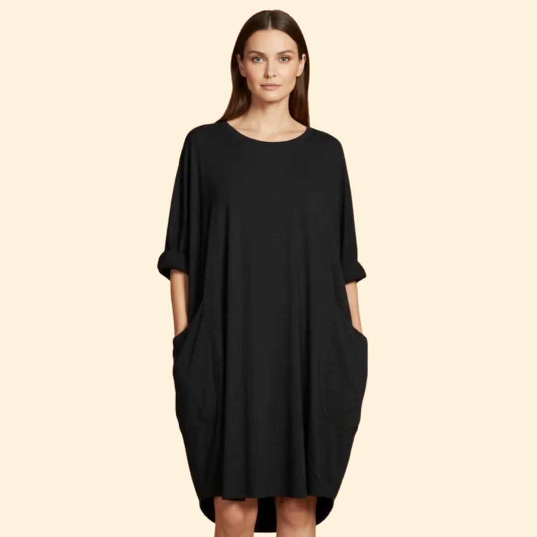 Women's Simple Pocket Detail Dress - Image 2