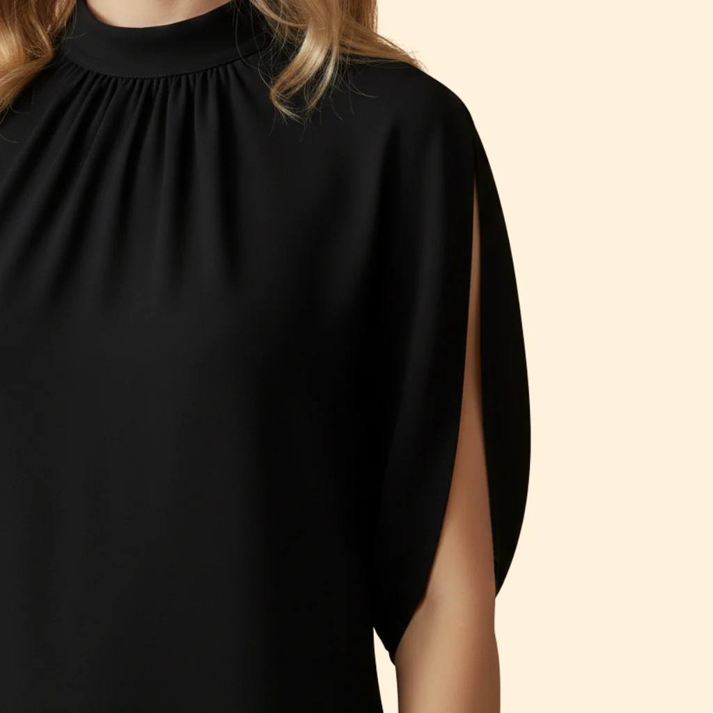 Women's Sleek Mock Neck Dress - Image 6