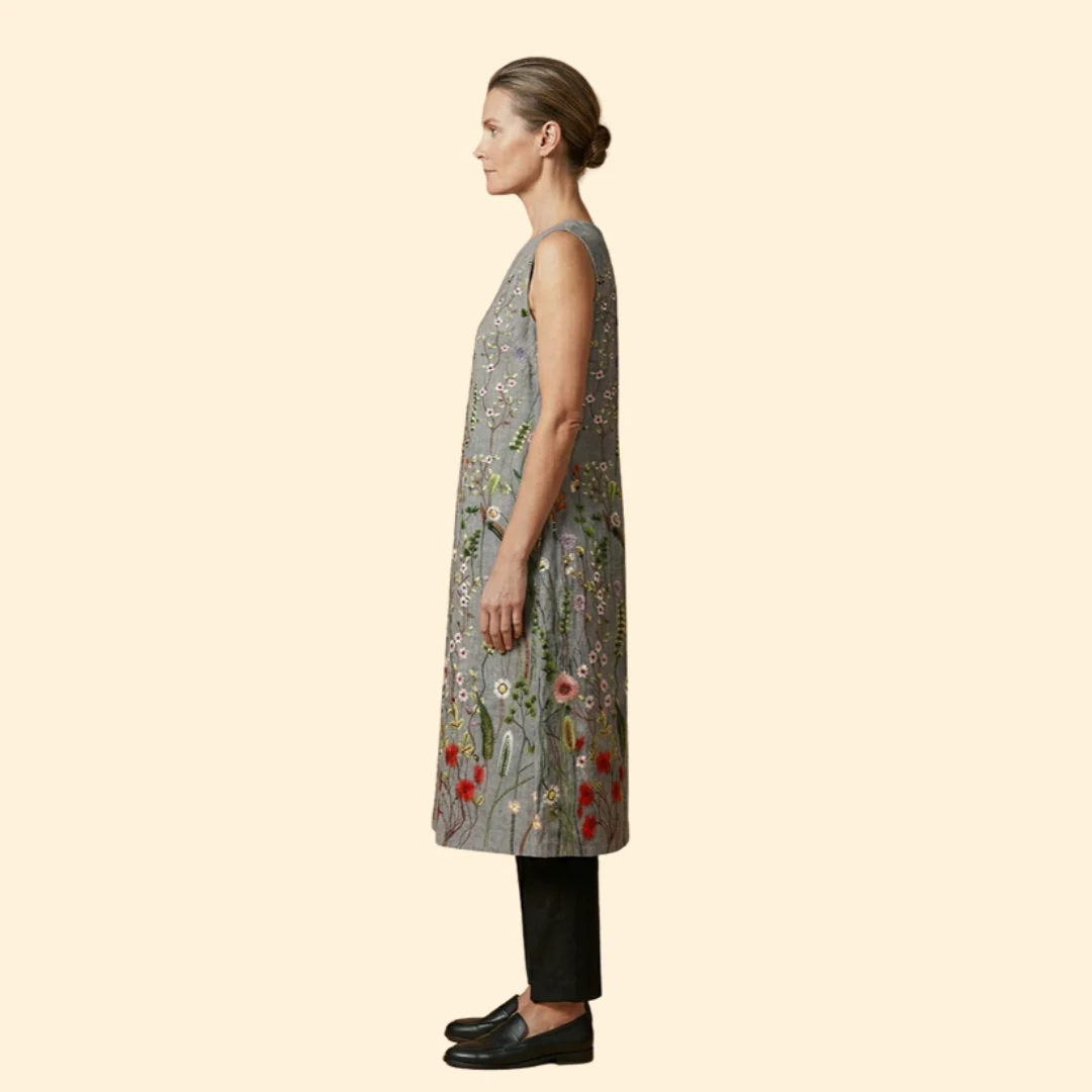 Women’s Sleeveless Dress with Embroidery - Image 4