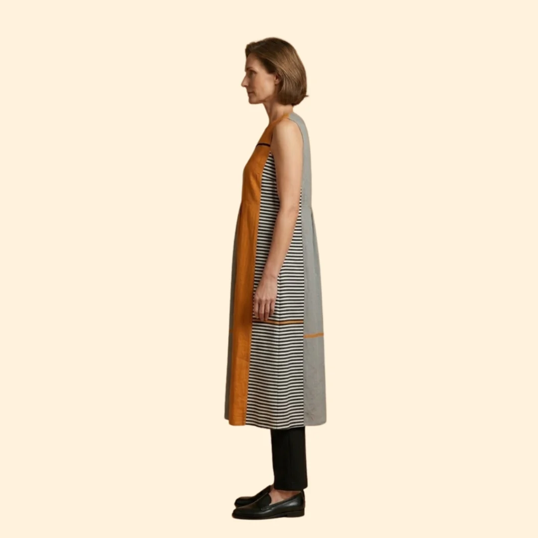 Women’s Sleeveless Dress with Pattern - Image 4