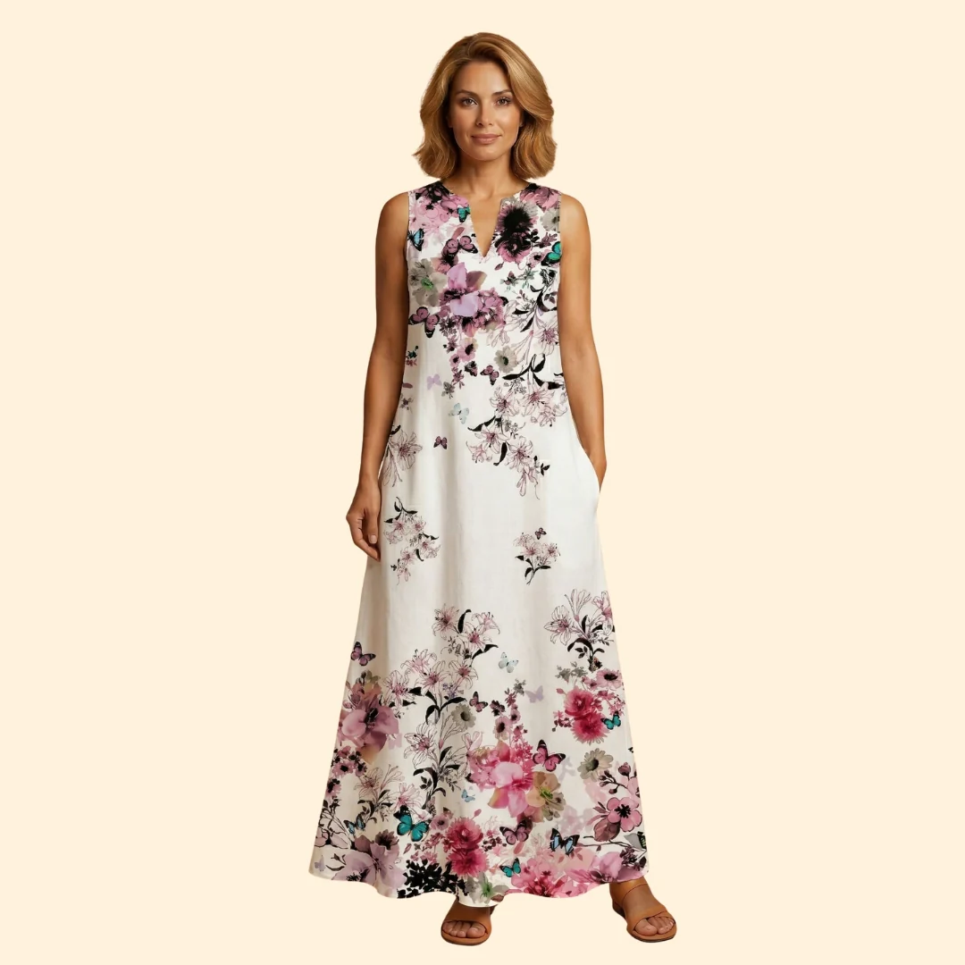 Women’s Sleeveless Gown with V-Neckline - Image 14