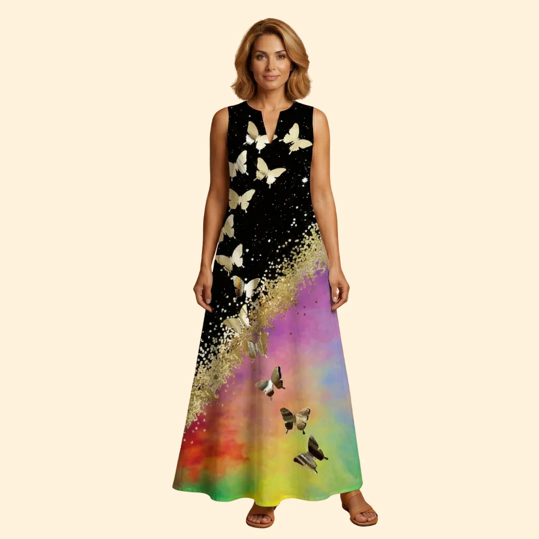 Women’s Sleeveless Gown with V-Neckline - Image 16