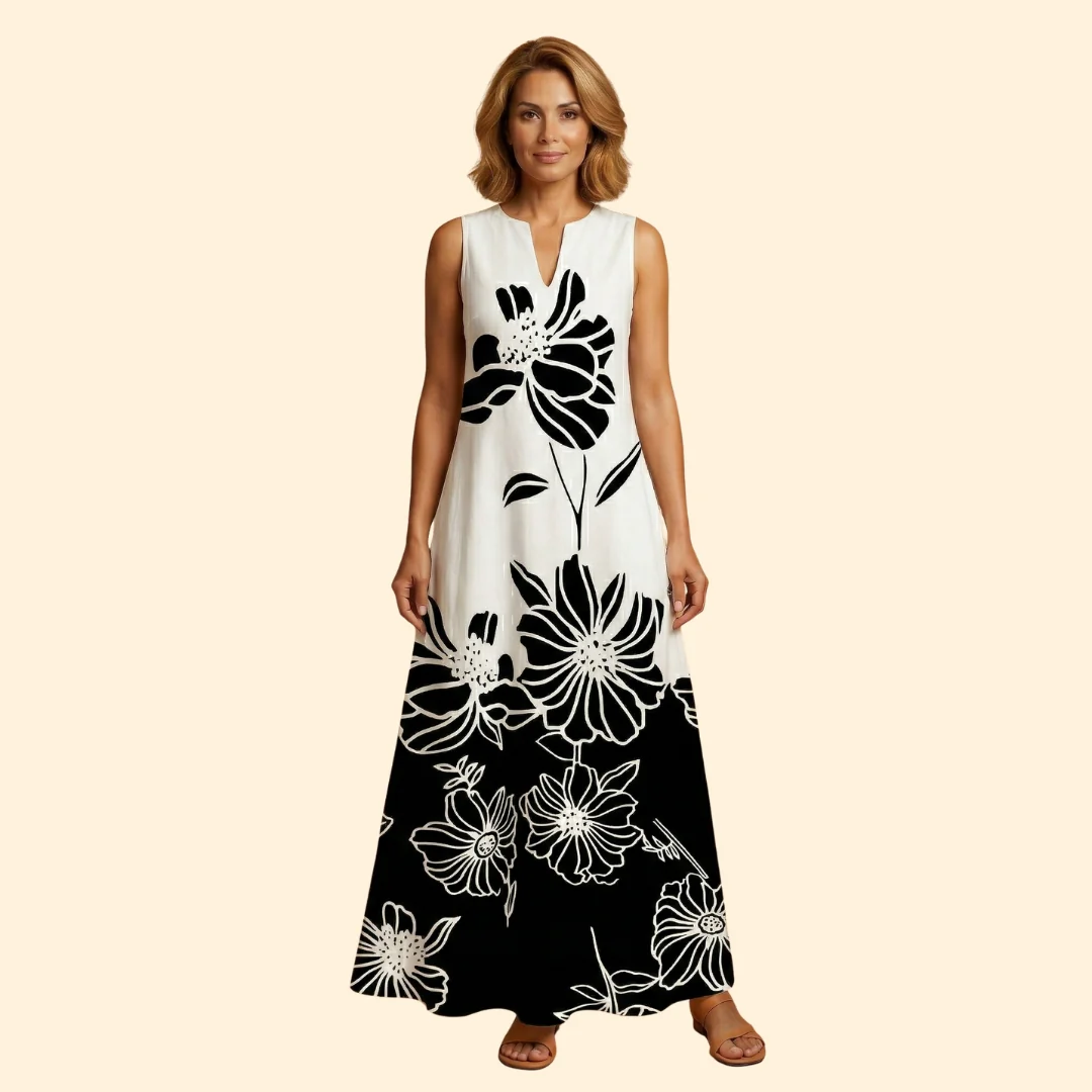 Women’s Sleeveless Gown with V-Neckline - Image 17