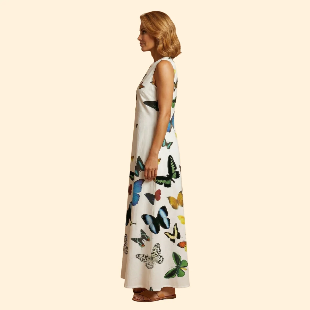 Women’s Sleeveless Gown with V-Neckline - Image 4
