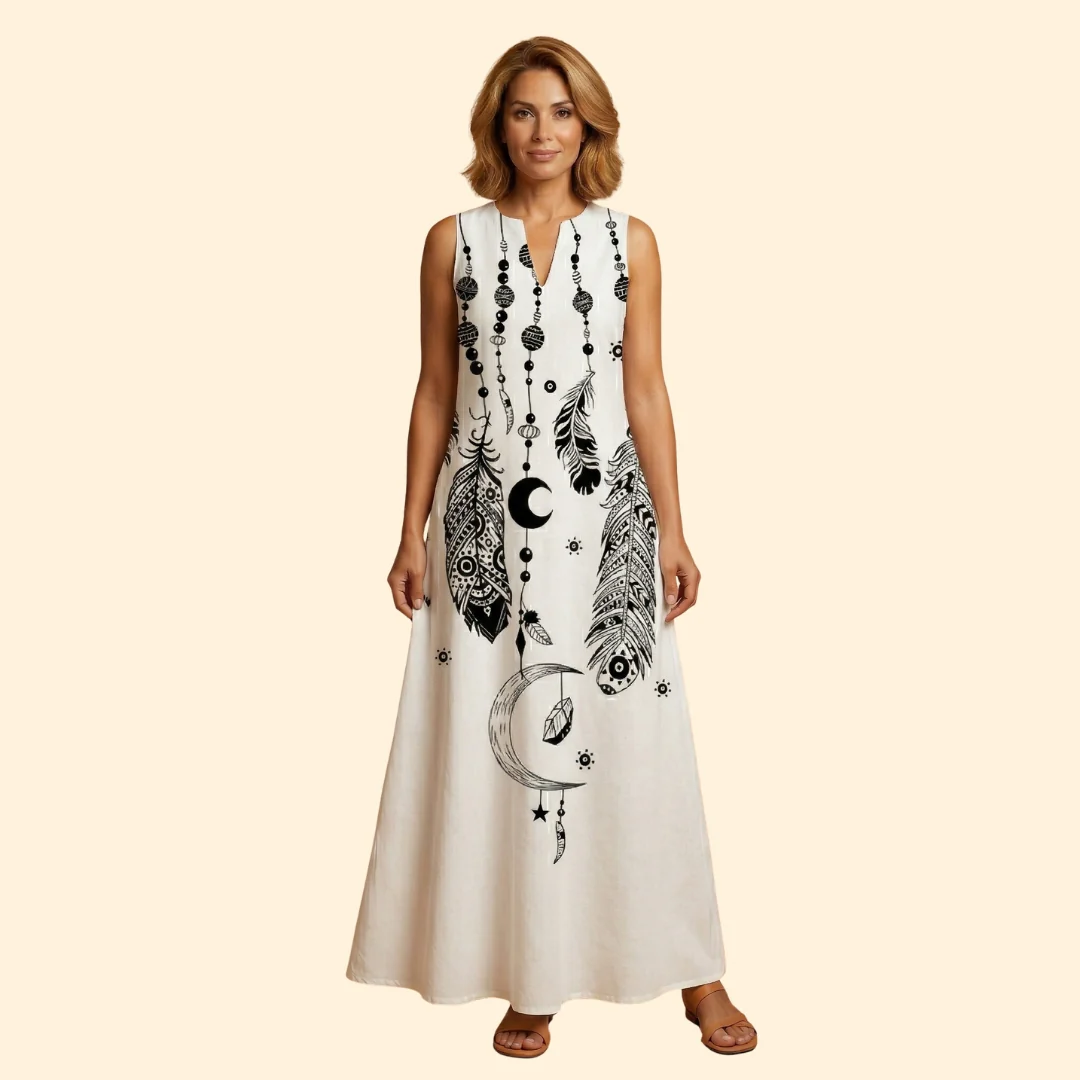 Women’s Sleeveless Gown with V-Neckline - Image 8