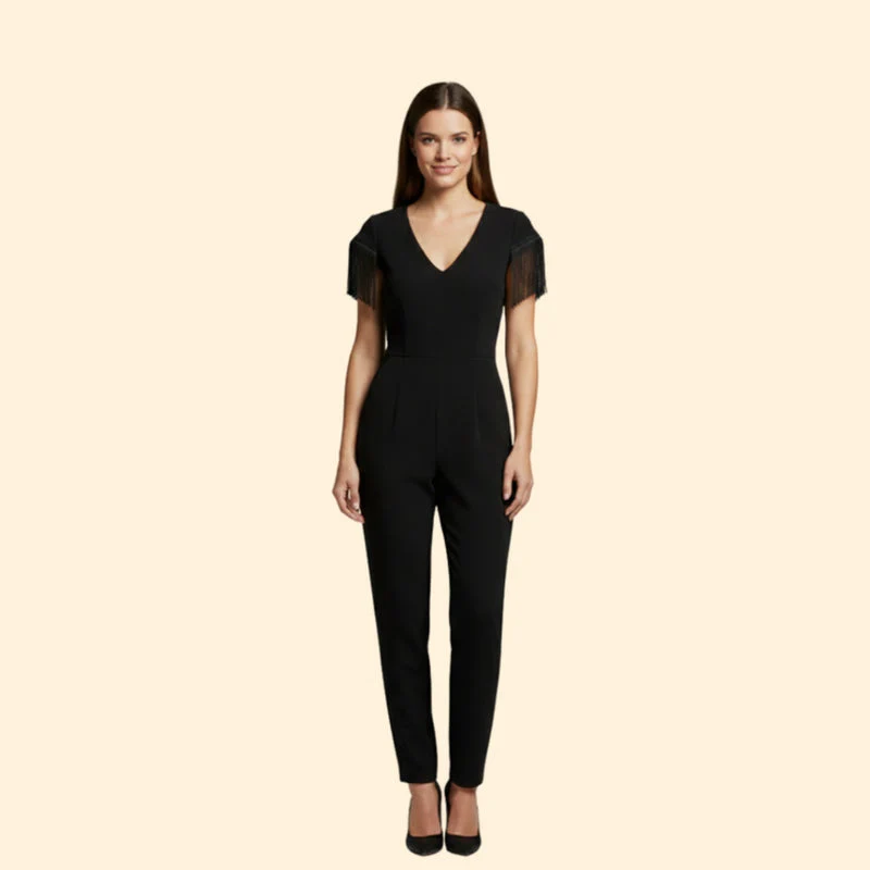 Women’s Sleeveless Jumpsuit Flowing Fringes - Image 2