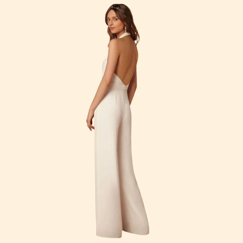 Women’s Sleeveless Jumpsuit Pleated Design - Image 3