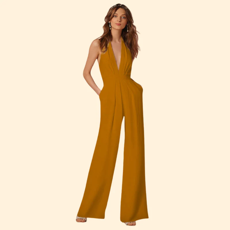 Women’s Sleeveless Jumpsuit Pleated Design - Image 5