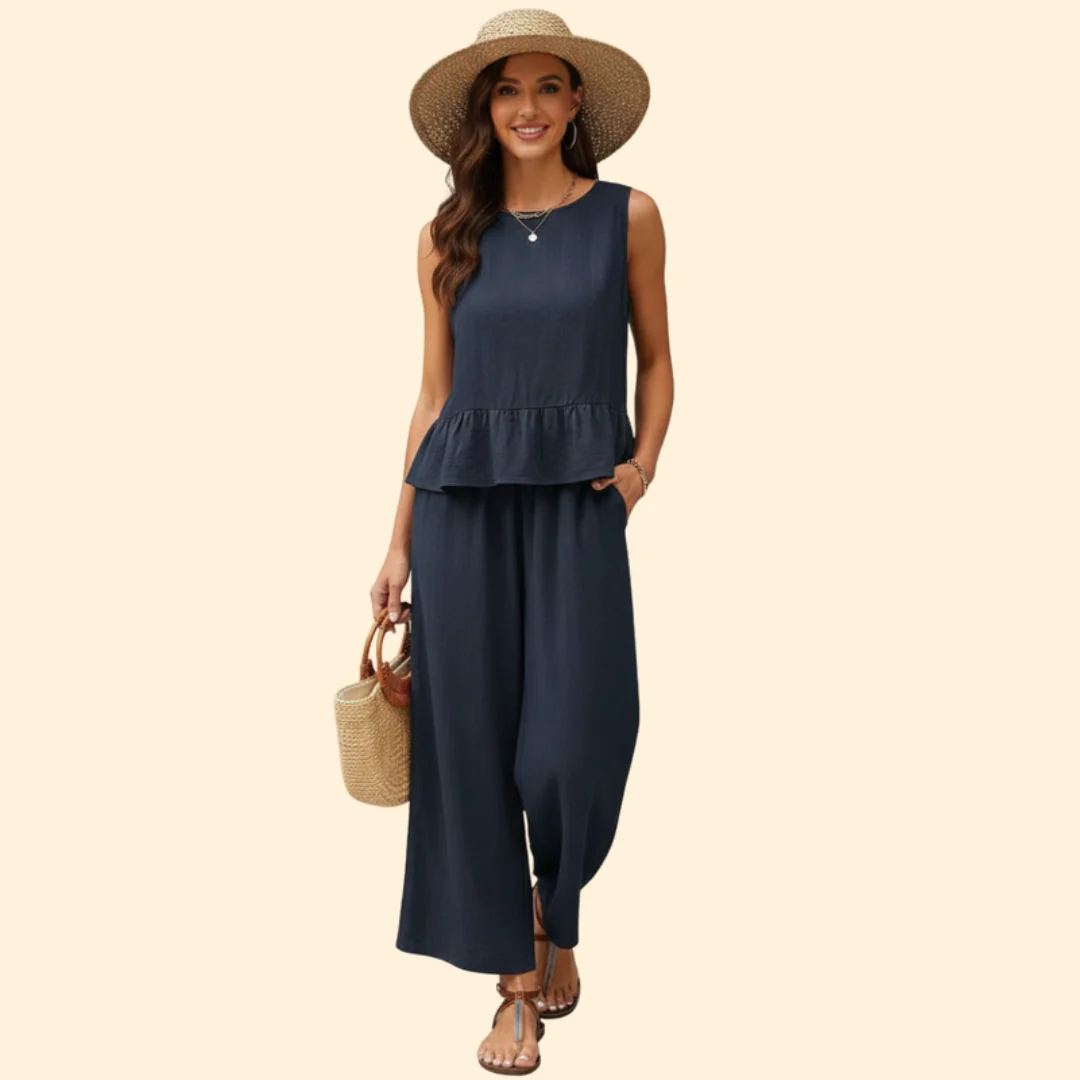Women’s Sleeveless Jumpsuit Ruffled Hem - Image 6