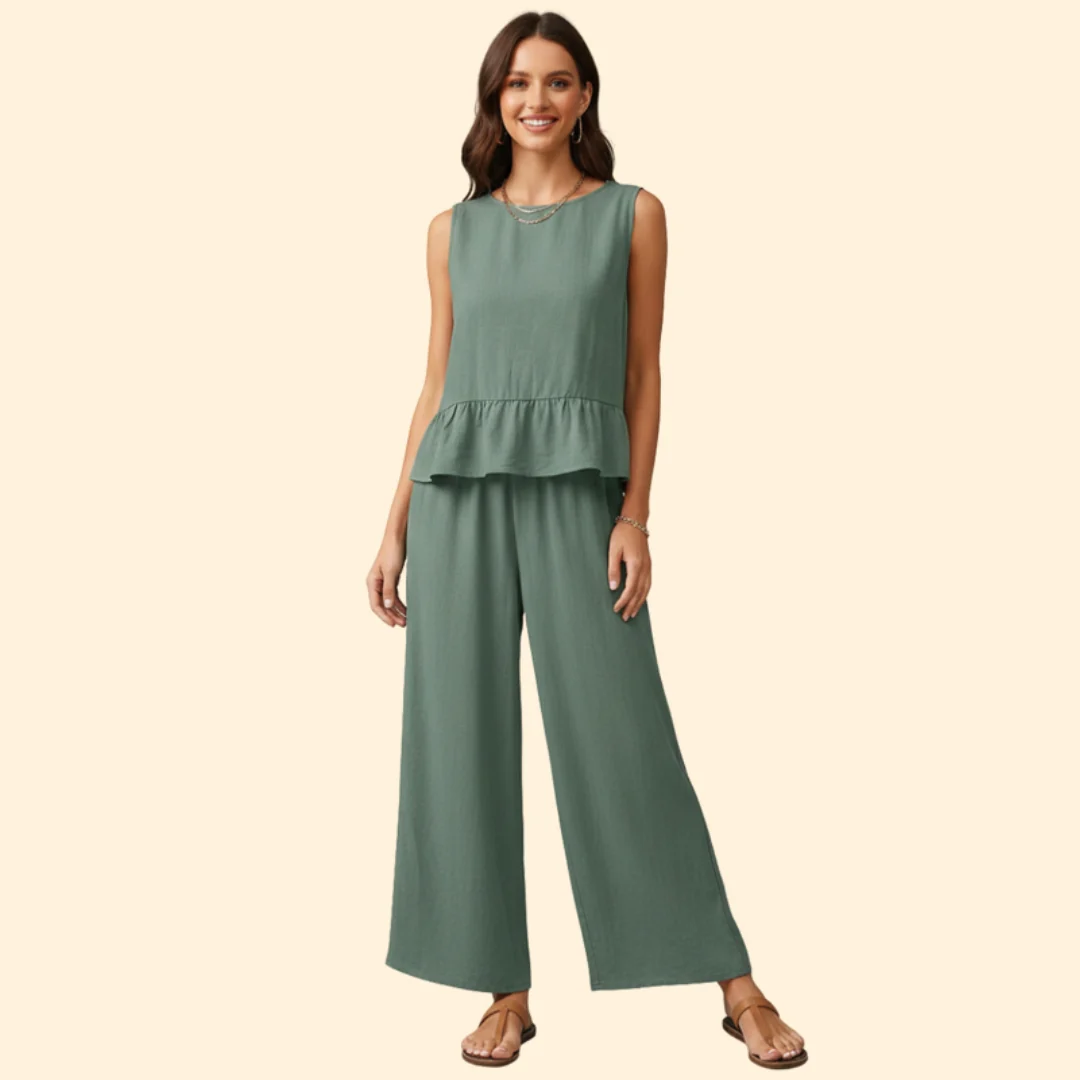 Women’s Sleeveless Jumpsuit Ruffled Hem - Image 7