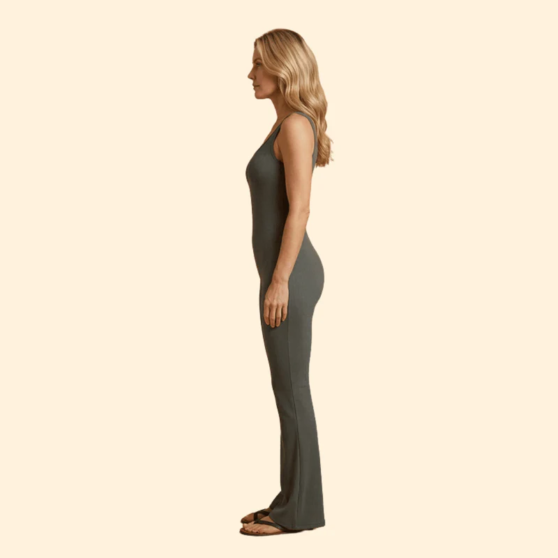 Women’s Sleeveless Jumpsuit with Back Cutout - Image 6
