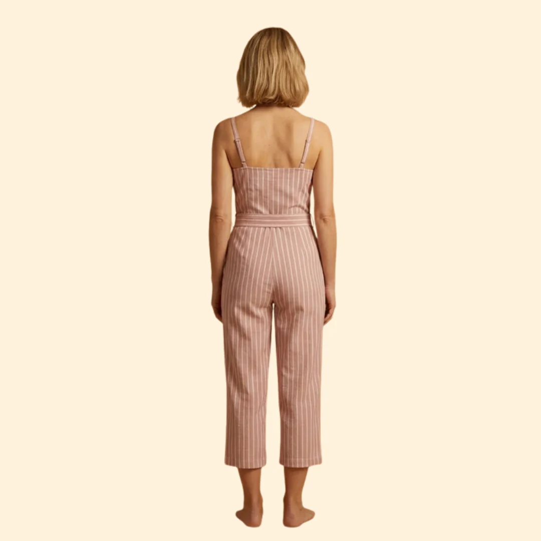 Women’s Sleeveless Jumpsuit with Elastic Waist - Image 4