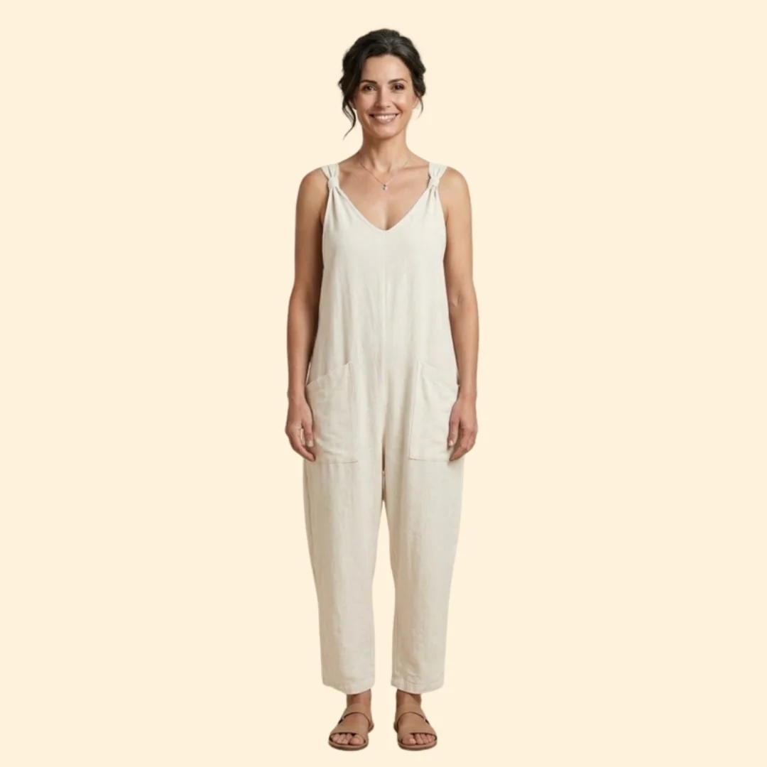 Women’s Sleeveless Jumpsuit with Pockets - Image 10