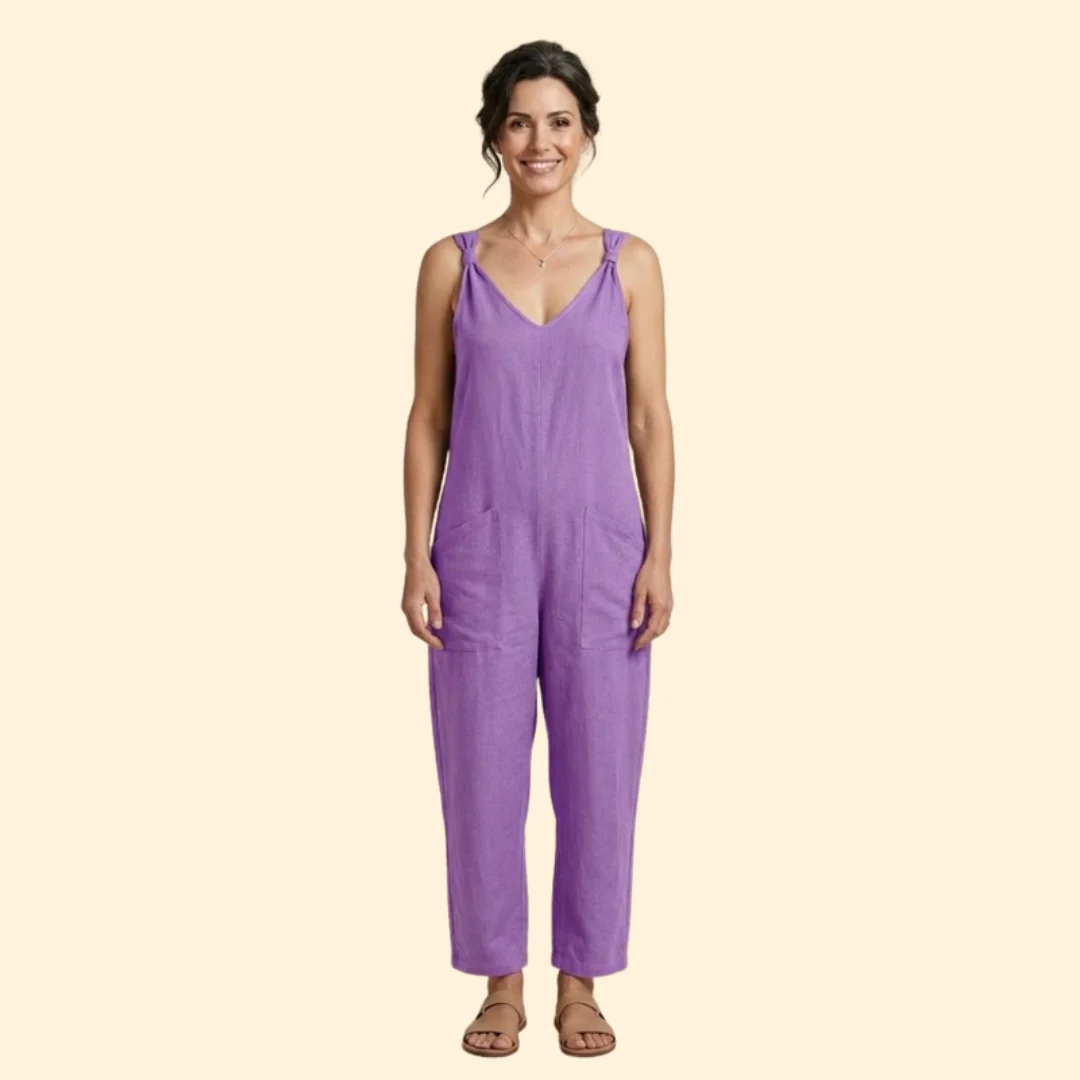 Women’s Sleeveless Jumpsuit with Pockets - Image 11