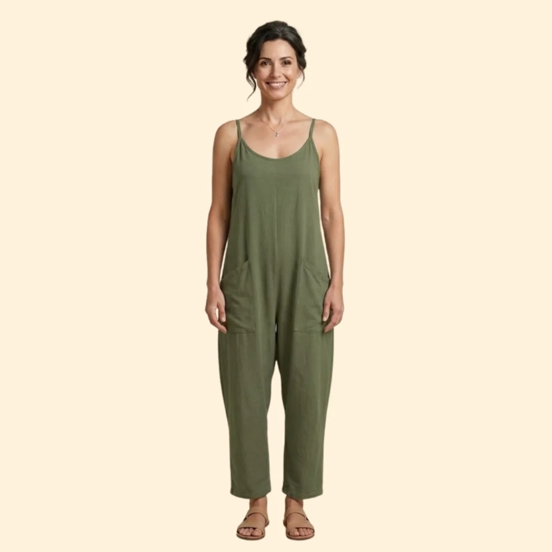 Women’s Sleeveless Jumpsuit with Pockets - Image 12
