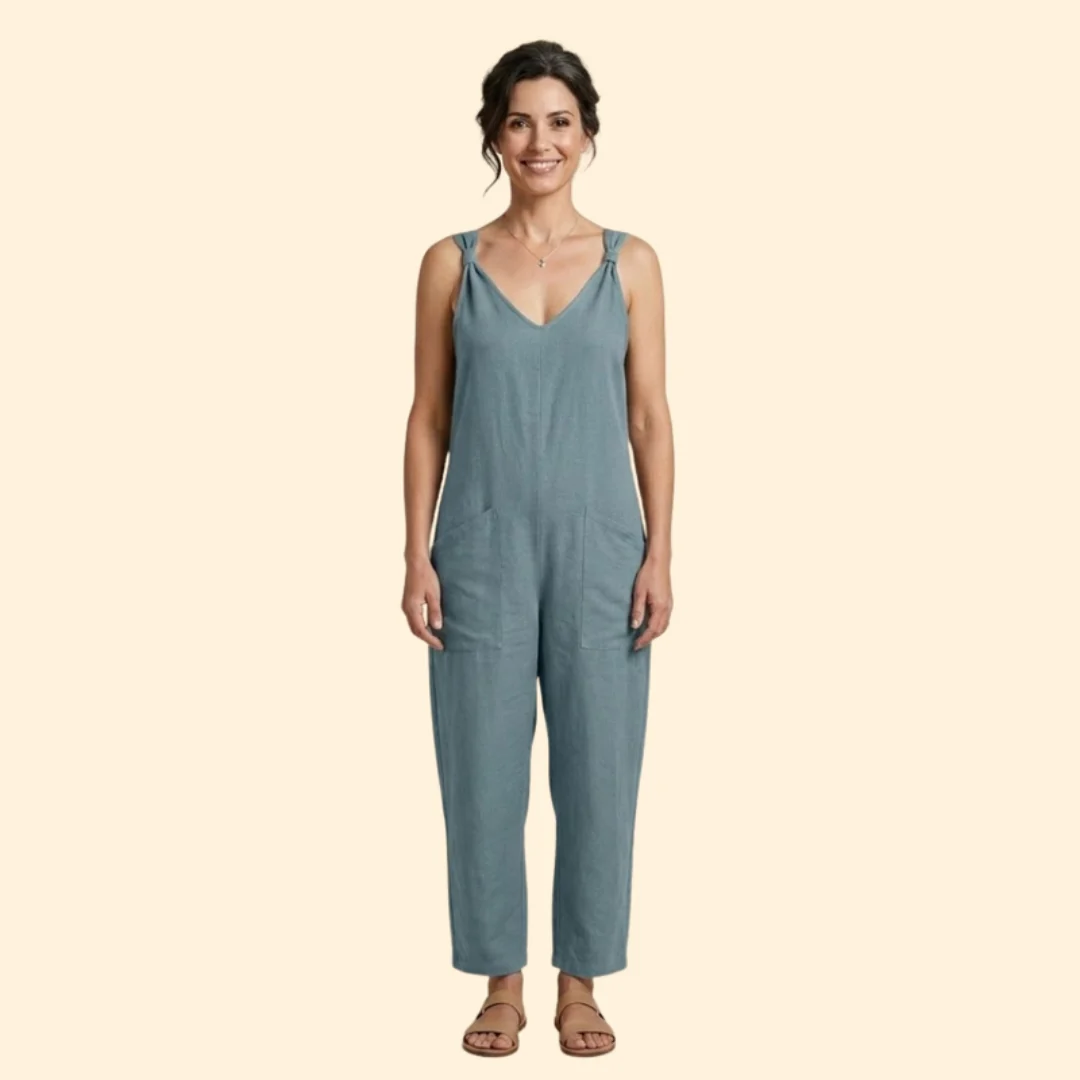 Women’s Sleeveless Jumpsuit with Pockets - Image 14