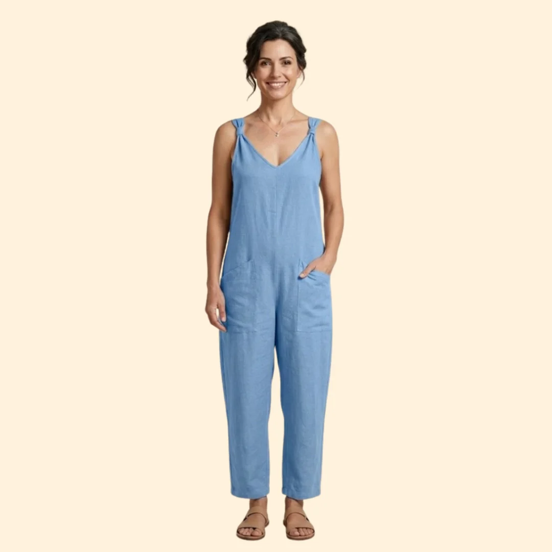 Women’s Sleeveless Jumpsuit with Pockets - Image 7
