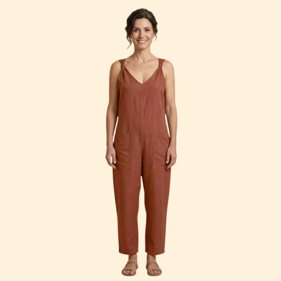 Women’s Sleeveless Jumpsuit with Pockets - Image 8