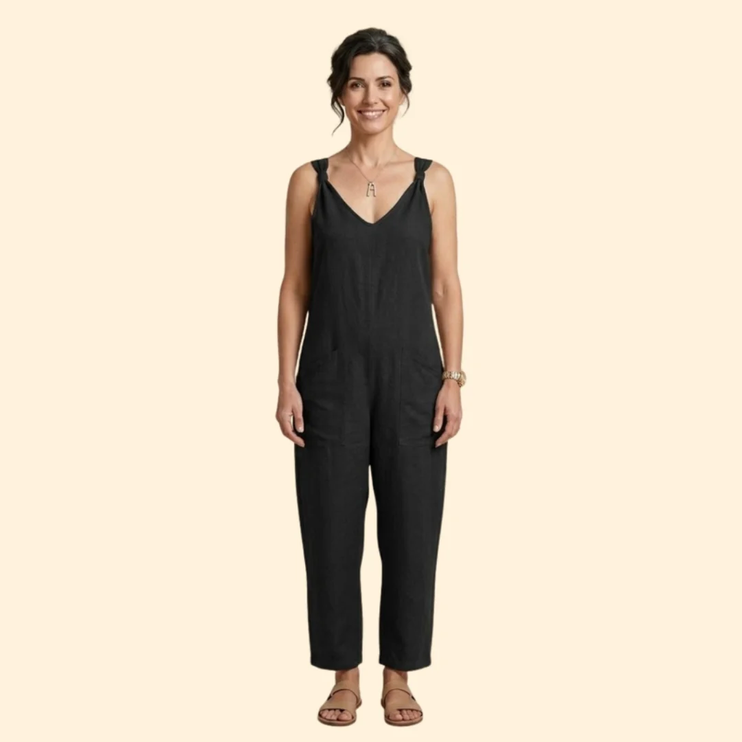 Women’s Sleeveless Jumpsuit with Pockets - Image 9