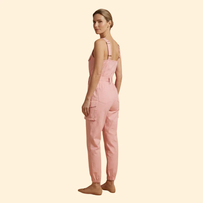 Women’s Sleeveless Jumpsuit with Side Pockets - Image 4