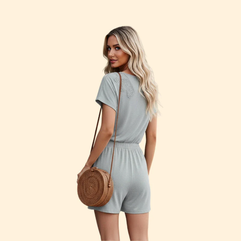 Women’s Sleeveless Jumpsuit with Stylish Lace - Image 4