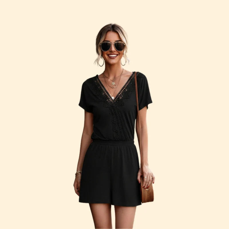 Women’s Sleeveless Jumpsuit with Stylish Lace - Image 9