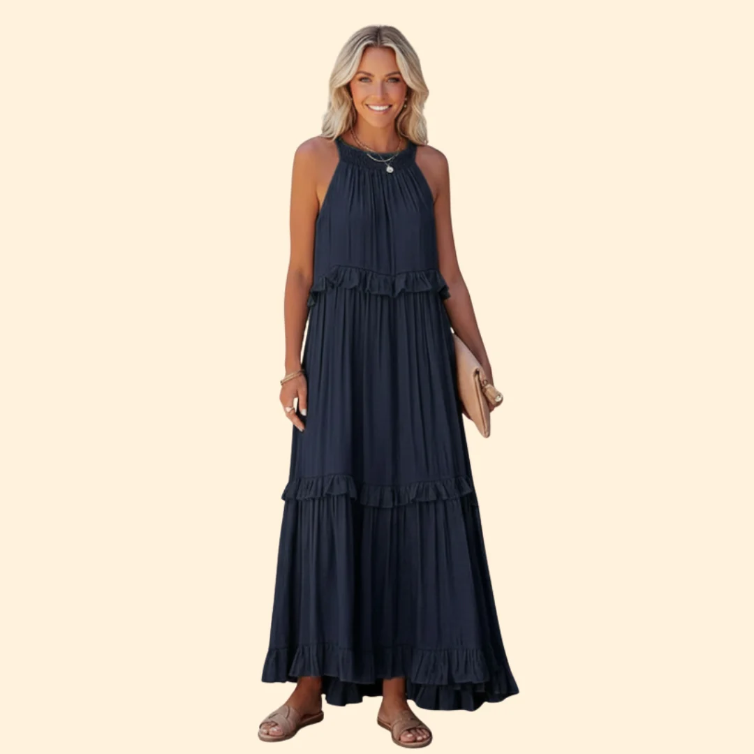 Women’s Sleeveless Maxi Dress Ruffles - Image 10