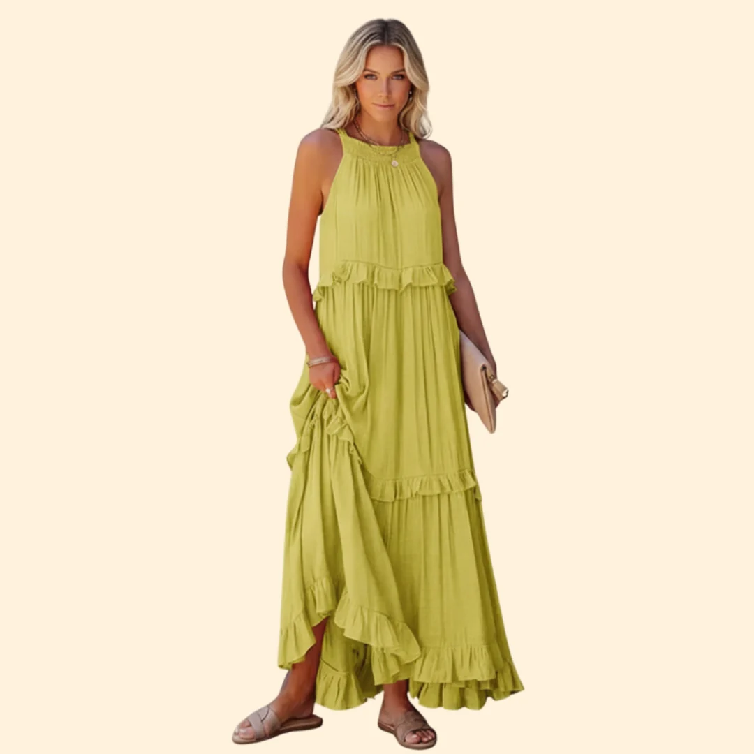 Women’s Sleeveless Maxi Dress Ruffles - Image 8