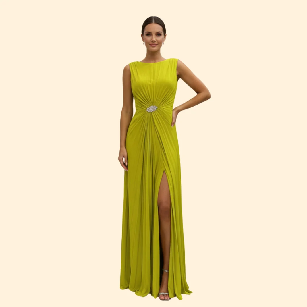 Women’s Sleeveless Maxi Dress with Slit Detail - Image 2