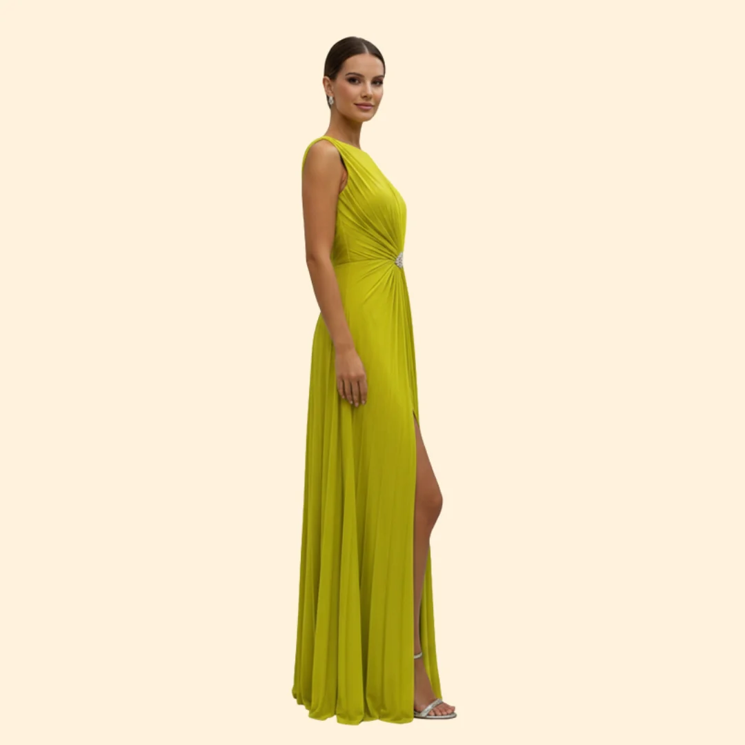 Women’s Sleeveless Maxi Dress with Slit Detail - Image 3