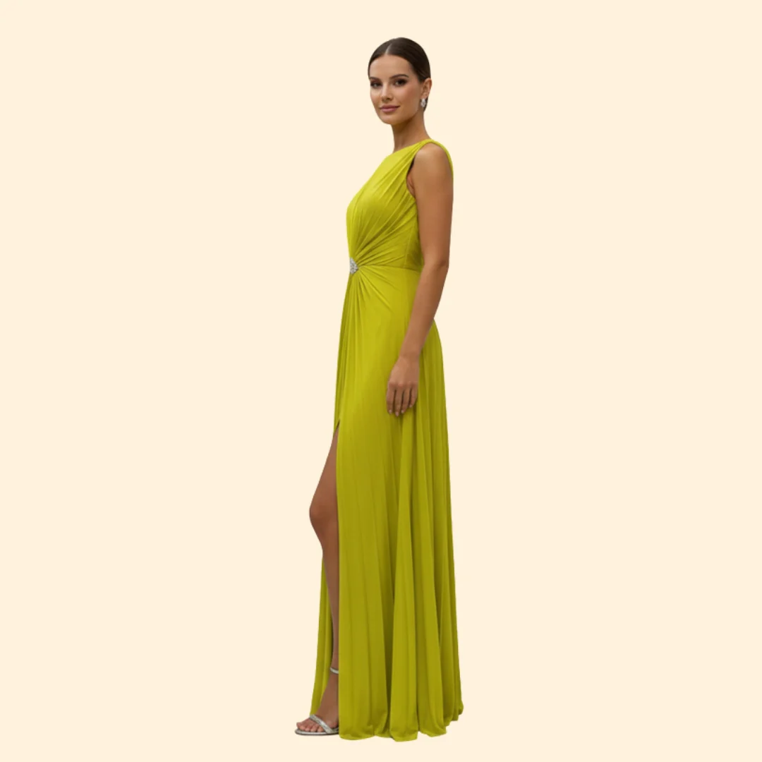 Women’s Sleeveless Maxi Dress with Slit Detail - Image 4