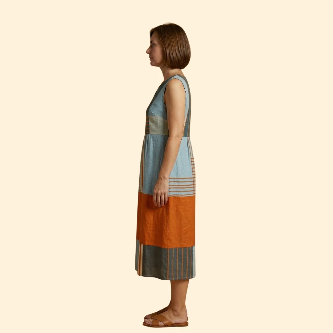 Women's Sleeveless Midi Dress Pockets - Image 4