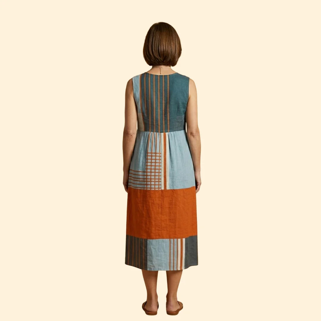 Women's Sleeveless Midi Dress Pockets - Image 5