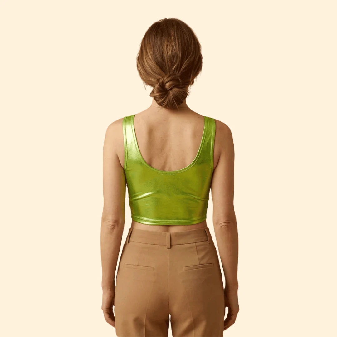Women’s Sleeveless Top with Glossy Texture - Image 4