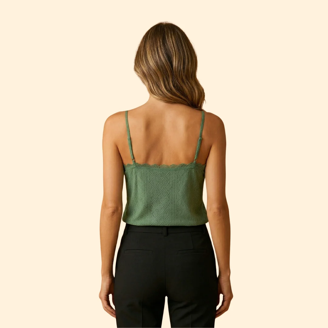 Women’s Sleeveless Top with Lace Trim - Image 5