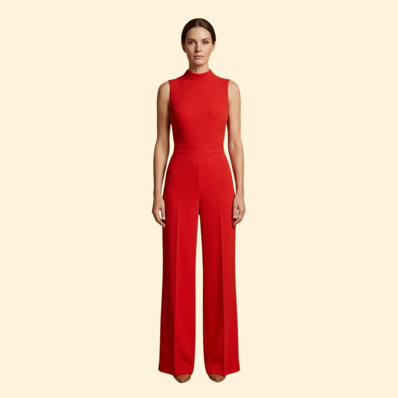 Women’s Sleeveless Top with Wide Leg Pants - Image 2