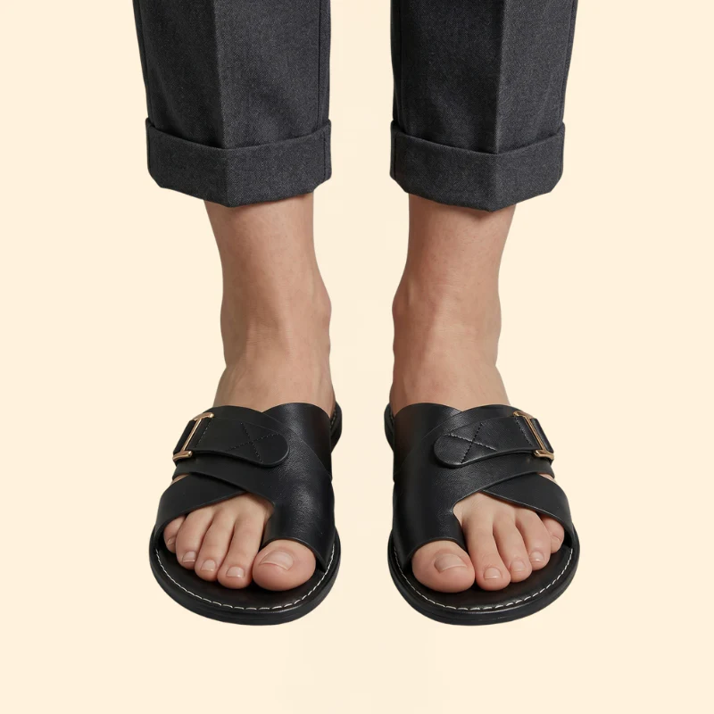 Women’s Slide Sandals with Cross Over Straps - Image 3