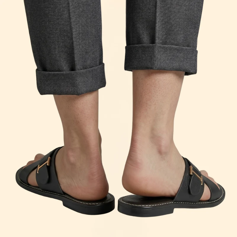 Women’s Slide Sandals with Cross Over Straps - Image 6