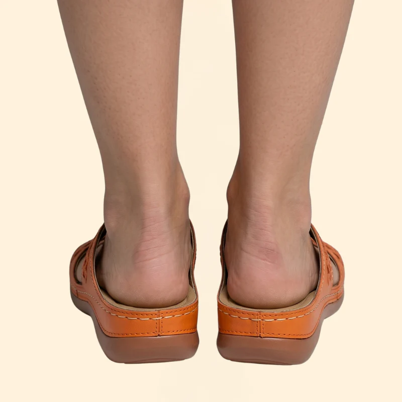 Women’s Slide Sandals with Embroidered Straps - Image 6