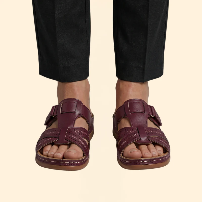 Women’s Slide Sandals with Perforated Straps - Image 11