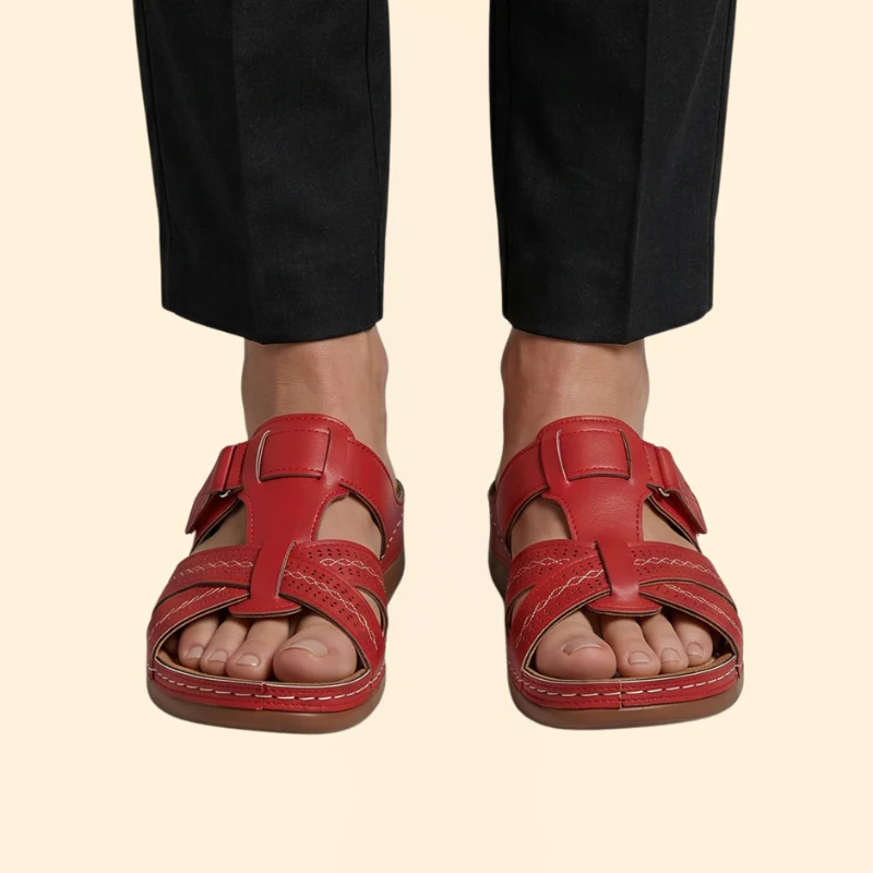 Women’s Slide Sandals with Perforated Straps - Image 3